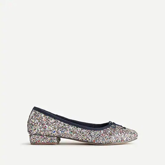 Jcrew crewcut glitter ballet pump girls party shoe - Picture 2 of 4